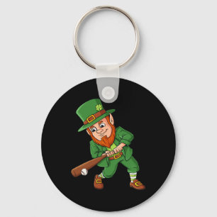 Baseball St patricks day Leprechaun Hitter Batter Nyckelring
