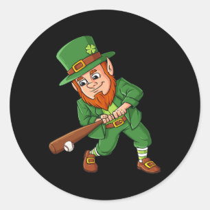 Baseball St patricks day Leprechaun Hitter Batter Runt Klistermärke