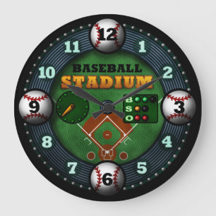 Baseball Stadium Stor Klocka
