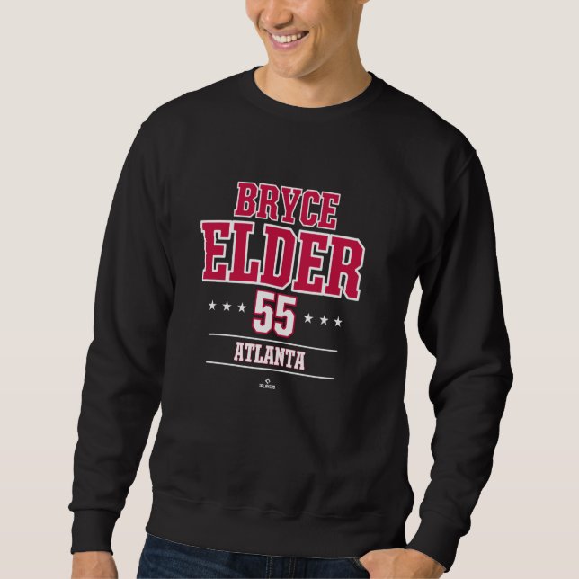 Baseball Star Bryce Elder Atlanta MLBPA Lång Ärmad Tröja (Framsida)