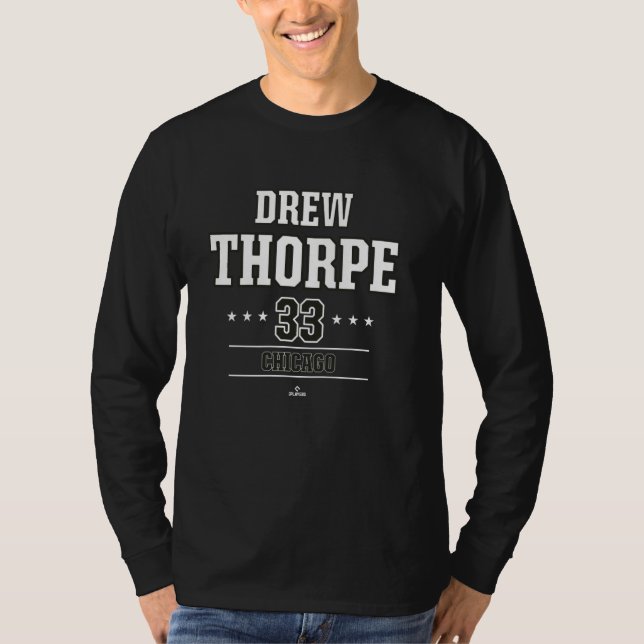 Baseball Star Drew Thorpe Chicago MLBPA T Shirt (Framsida)