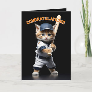 Baseball Star Kitten Tack Kort