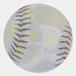 Baseball Star Sticker Runt Klistermärke