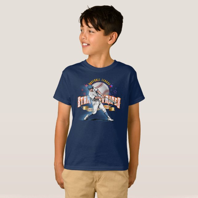 Baseball Stars & Stripes (D. mode) | KIds T Shirt (Hel framsida)