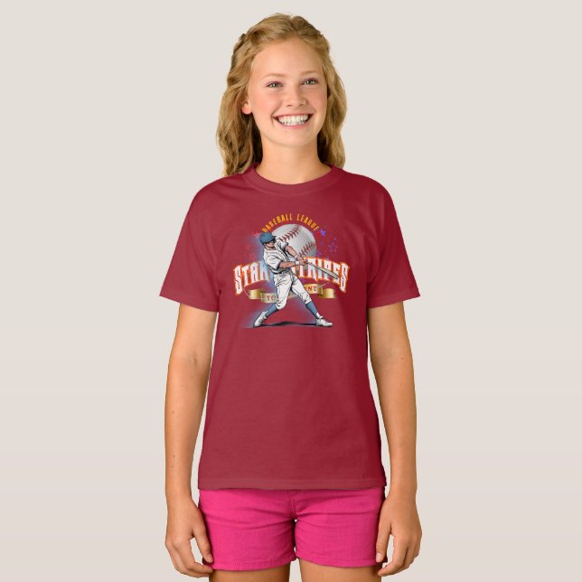Baseball Stars & Stripes (D. mode) | KIds T Shirt (Hel framsida)