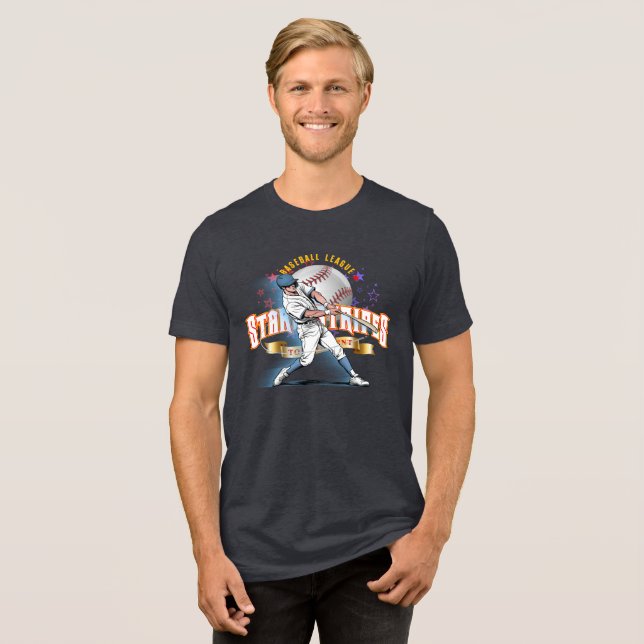 Baseball Stars & Stripes (D. mode) | Men T Shirt (Framsida Full)