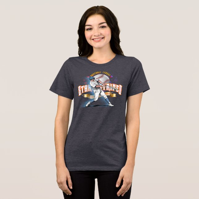 Baseball Stars & Stripes (D. mode) | Women T Shirt (Framsida Full)