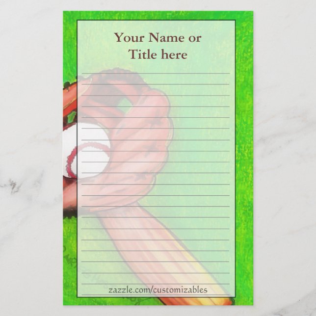 Baseball Stationery (Framsida)