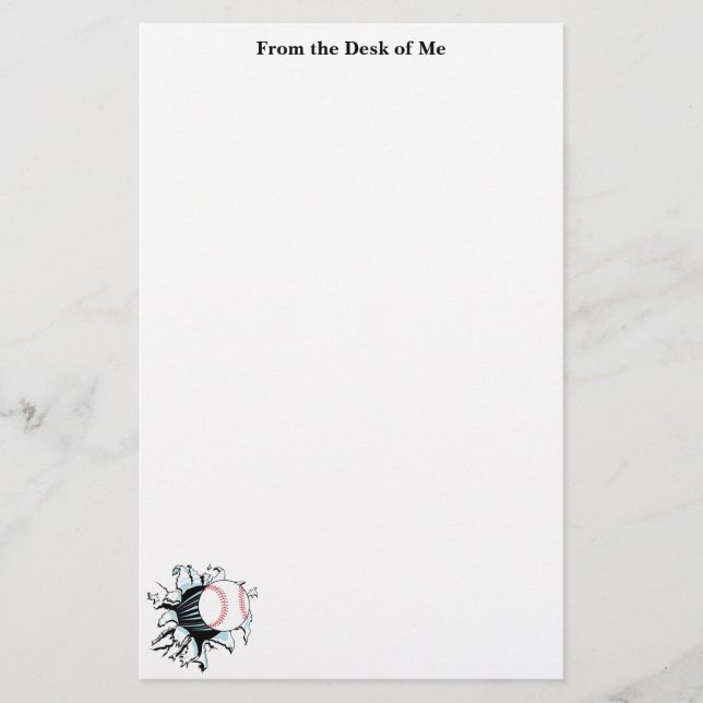 Baseball Stationery Brevpapper (Framsida)