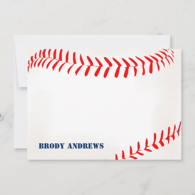 Baseball Stationery - tackkort Tack Kort (Framsida)