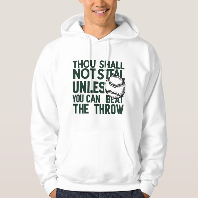 Baseball Stealing Humor Shirt Hoodie (Framsida)