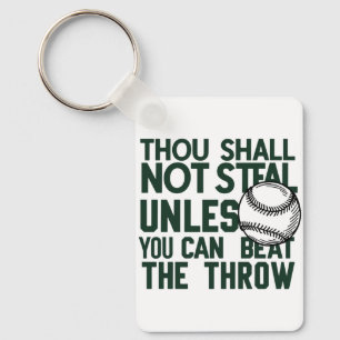 Baseball Stealing Humor Shirt Nyckelring