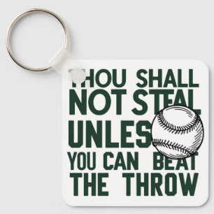 Baseball Stealing Humor Shirt Nyckelring