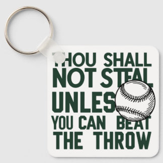 Baseball Stealing Humor Shirt Nyckelring