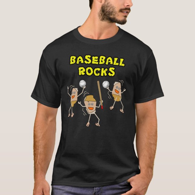Baseball Sten T Shirt (Framsida)