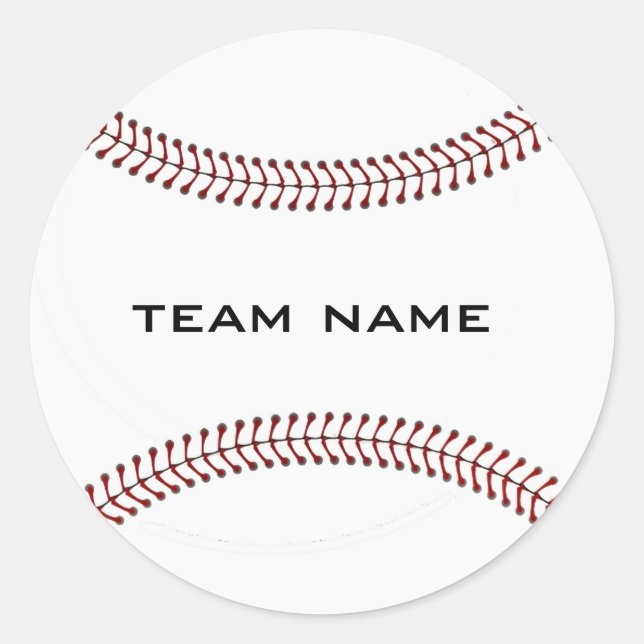 Baseball Sticker Runt Klistermärke (Framsida)