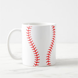 Baseball Stitches Mönster Kaffemugg