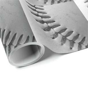 Baseball Stitches (svartvitt) Presentpapper