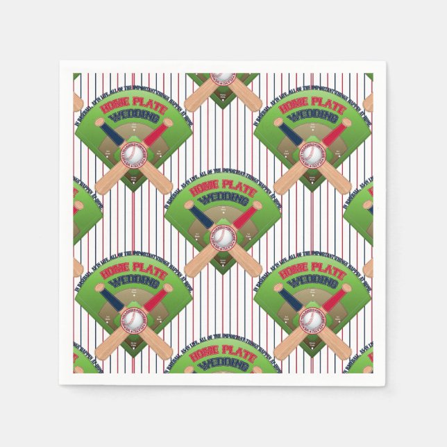 Baseball Stitches, vi Har, 4-PAPPRA NAPKINS Pappersservett (Framsidan)