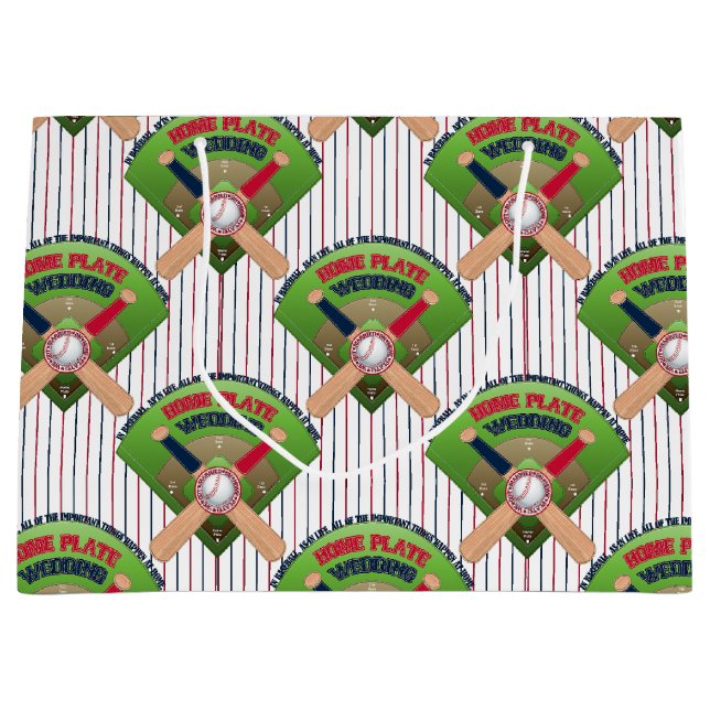 Baseball Stitches-We Har Married 4-GIFT BAG L (Framsidan)