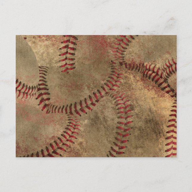 Baseball Stitching Collage Background Vykort (Framsida)