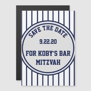 Baseball Streck Large Magnetic Save Date Magnetisk Inbjudningskort