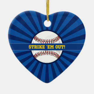 Baseball-Strejkan "ut Julgransprydnad Keramik
