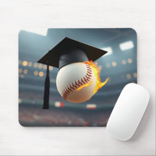 Baseball Student med flamma Musmatta