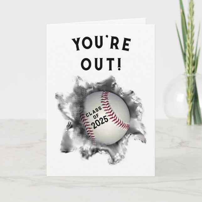 Baseball Studenten Gratulerar Kort (Framsida)