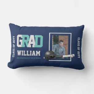Baseball STUDENTEN PHOTO Gift Personlig Lumbarkudde