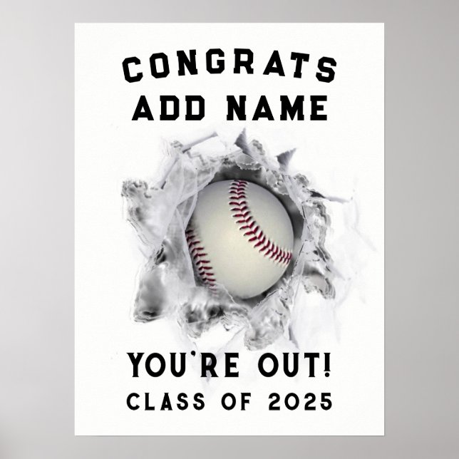 Baseball Studenten Poster (Framsidan)