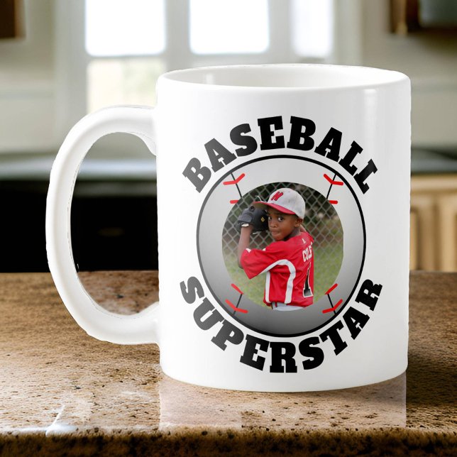 Baseball Superstar Photo Kaffemugg (Photo Baseball Superstar Mug)