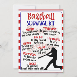 Baseball Survival Kit Inbjudningar