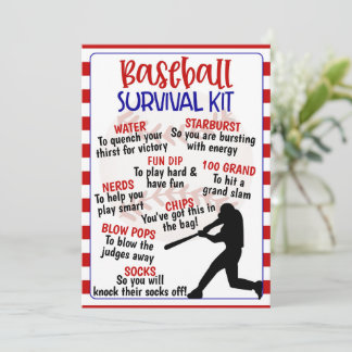 Baseball Survival Kit Inbjudningar