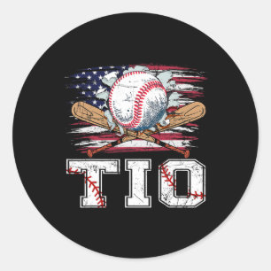 Baseball T-boll Tio American Flagga Proud Boll Tio Runt Klistermärke