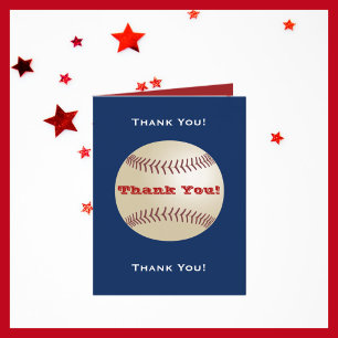 Baseball "Tack" Blue, Red Note Tack Kort