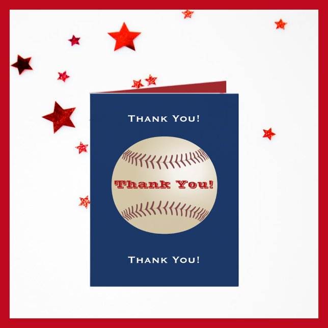 Baseball "Tack" Blue, Red Note Tack Kort (Skapare uppladdad)