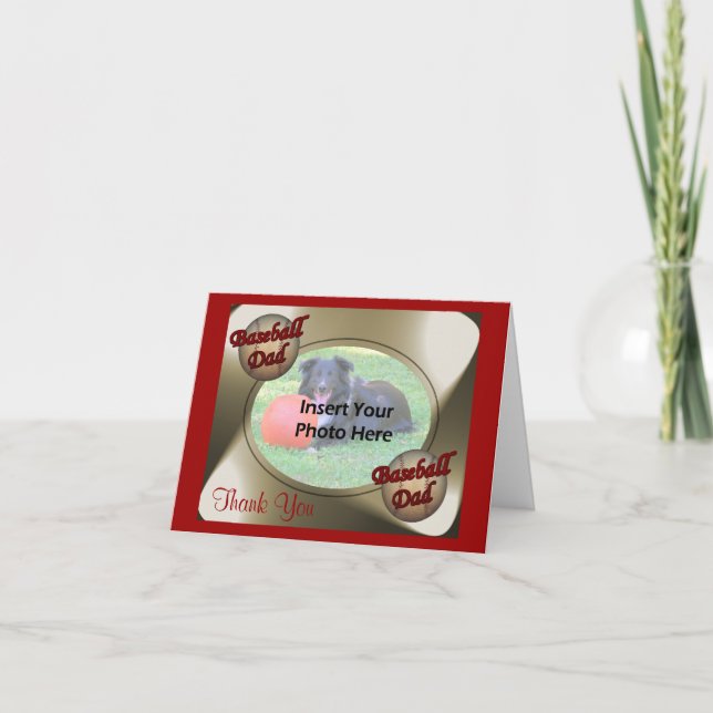 Baseball Tack-fotokort i Pappa Tack Kort (Framsida)