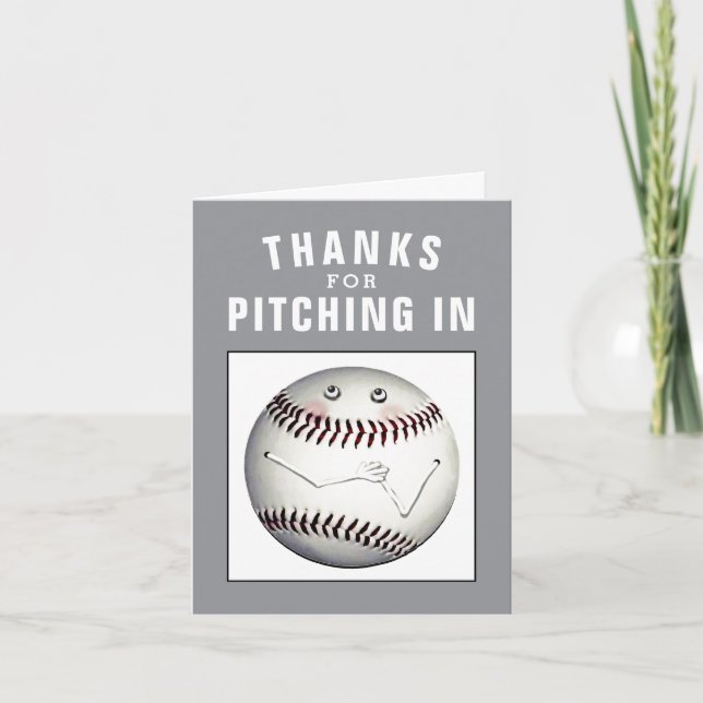 Baseball - tackkort (Framsida)