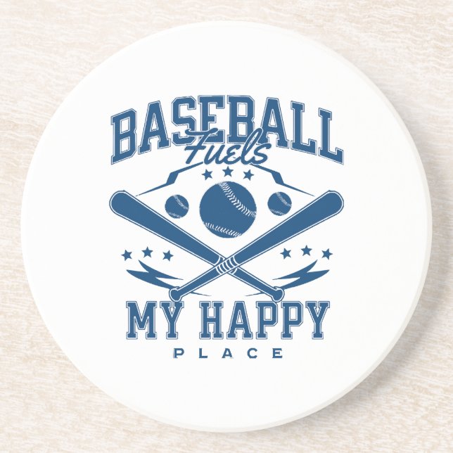 Baseball Tänder Min Lyckliga Plats Underlägg (Framsidan)