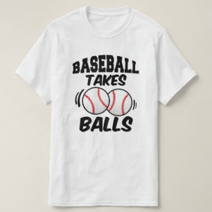 Baseball tar bollar roliga ordstävmanar skjorta tröja