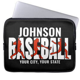 Baseball Team ADD NAMN Champion Game Player Laptop Fodral
