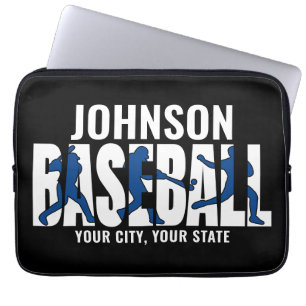 Baseball Team ADD NAMN Champion Game Player Laptop Fodral