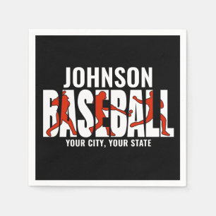Baseball Team ADD NAMN Champion Game Player Pappersservett