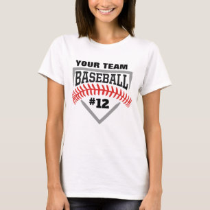 Baseball Team Anpassningsbar Mascot Snöre Base & T Shirt
