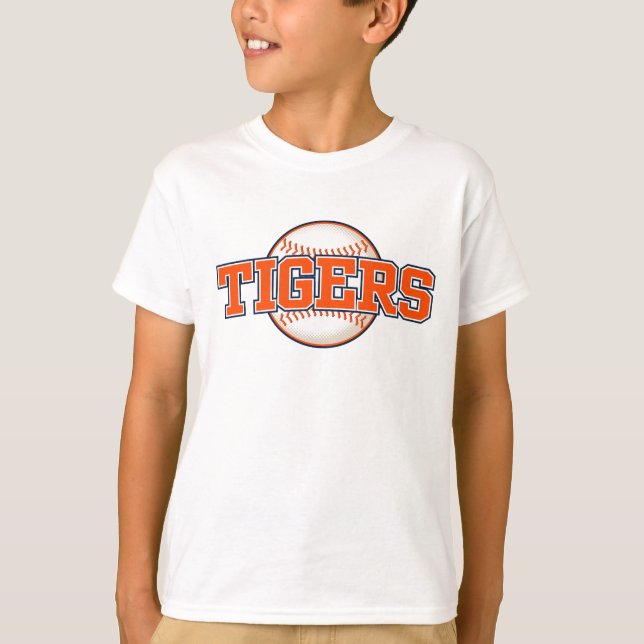 Baseball Team Detroit Tiger T Shirt (Framsida)