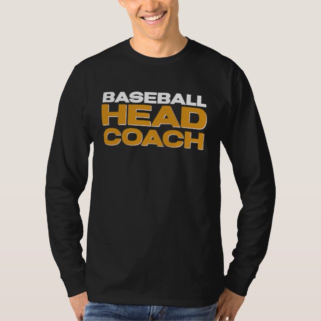 Baseball Team Head Coach T Shirt (Framsida)