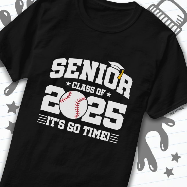 Baseball Team-klass 2025, Studenten, ledande 2025 T Shirt (Skapare uppladdad)