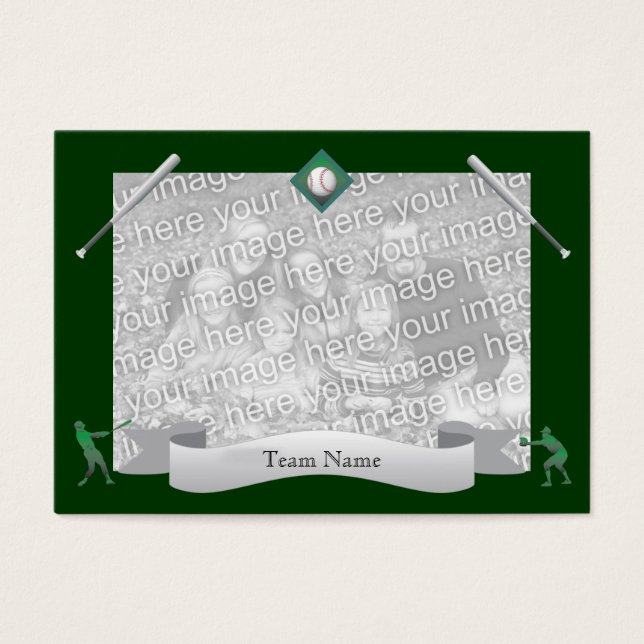 Baseball Team-kort Visitkort (Framsidan)