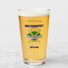 Baseball Team Player Sports Lounge Pint Beer Soda Glaskopp